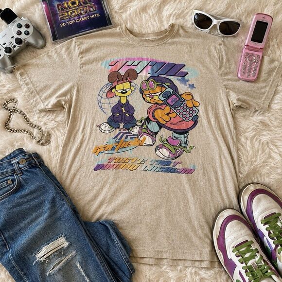 Garfield Other - Y2K Garfield & Odie Shirt Vintage 2000s 90s graphic tee Nickelodeon Retro Sz L